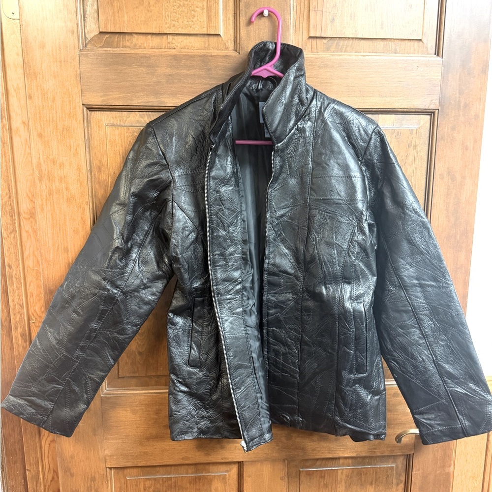 Leather coat